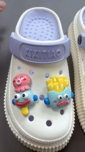 Jibbitz Sticker Charm 3D chủ đề KHOAI TÂY MÔI DÀY DIY Mayto nhựa cứng gắn Dép Crocs Cross Dép Sục Cá Sấu JB-99