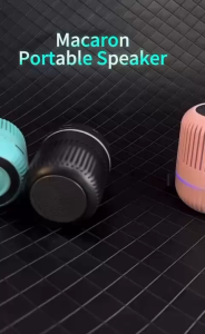 Speaker Bluetooth Mini Portable Macaron M4 Wireless Speaker Mini RGB Light Lucu Portable Extra Bass