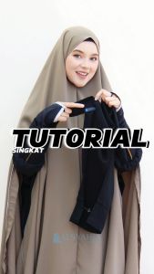 Niqab Bandana Alhajr Sifon Silk Jetblack Alsyahra Exclusive