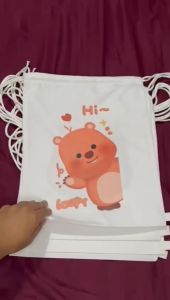 Tas Serut Sekolah Pororo Loopy Aesthetic Wanita Goodiebag Tas Kanvas Anak Wanita Tas Ransel Remaja Dewasa