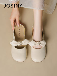Josiny | Pregnant Womens Soft Sole Half Enclosed Slippers with Bow