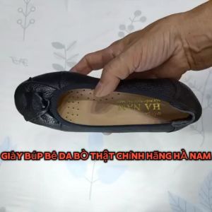 Giày Nữ Búp Bê Đế Bệt HA NAM Da Bò Thật Cao Cấp 2cm GBBN2045