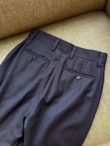 Casual Straight Leg Pants High Waist Slimming Blue Suit Trousers Women Early Autumn Fashionable European Goods Cigarette Pants