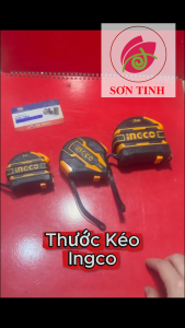 Thước cuộn kéo nền vàng cao cấp INGCO 3m 5m 8m HSMT08316 HSMT08519 HSMT08825 -Hệ đo mét và inch