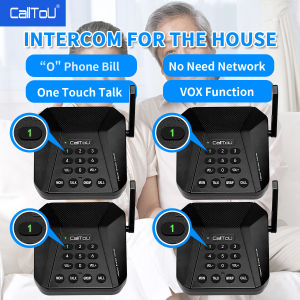 Intercom for the House Calltou Wireless Intercom for Office 2 Way Audio Intercom Wireless Home 4 Way 1500M Long Range for Business/Home/Office/Hospital/Hotel MSJ05