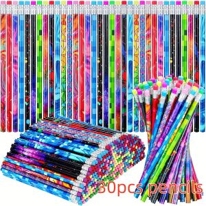 30/60 Chiếc Bút Chì Gỗ Có Tẩy HB Chì Phác Thảo Viết Kết Hợp Đồ Dùng Học Tập Cho Học Sinh