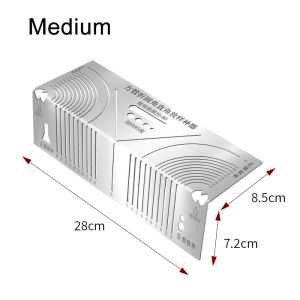 1PCS Arc Angle Marking Ruler Multifunctional Square Tube Rounded Corner Drawing Ruler 90 Degree Folding Ruler Line Drawing Tool