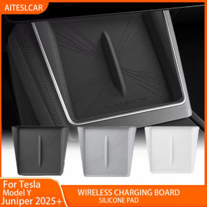 Silicone Wireless Charging Pad For Tesla Model Y Juniper 2025 Launch Anti Fouling Dustproof Decoration Charging Mat