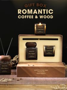 Set Quà Tặng ROMANTIC Coffee & Wood - Kèm túi giấy và thiệp giấy - Sang trọng dễ thương