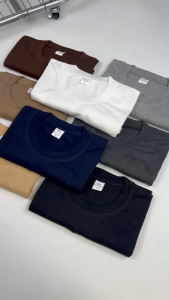 เสื้อยืด สีพื้น คอกลม แขนสั้น ผ้าTK ใส่สบาย (งานsize.S-XL) พร้อมส่งจากไทย