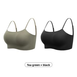 Miiow | Cat Woman Strapless Bralette Adjustable Shoulder Ice Silk Womens Underwear Fixed Cup Summer Inner Wear Matching Backless Style