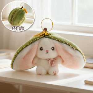 13CM Dâu Tây Thỏ Sang Trọng Đồ Chơi Móc Khóa Dễ Thương Biến Hình Trái Cây Động Vật Mặt Dây Chuyền Ba Lô Nhồi Bông Túi Phụ Kiện Cho Mọi Lứa Tuổi