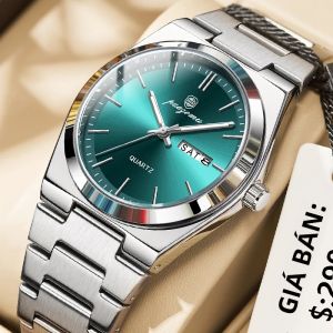 PAAZOMU Nam Thời Trang Đồng Hồ Thạch Anh Thép Không Gỉ Dạ Quang Chronograph Ngày Đa Chức Năng Chống Thấm Nước Đồng Hồ Nam Phong Cách Thường Ngày