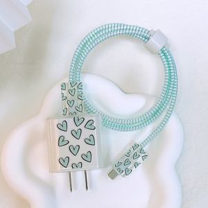 Love Heart Charger Protector Data Cable 20W 18W Protective Cover For iPhone 17 16 15 14 13 12 11 Pro Max For Xiaomi Samsung