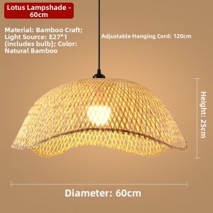 Vintage Creative Bamboo Woven Pendant Light