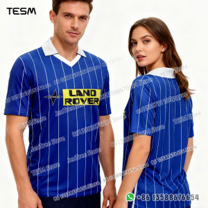 TESM Summer Vintage POLO Shirt Men Stripe Sports V-neck T-shirt Street Trendy Short Sleeve 3D HD Print T-shirt