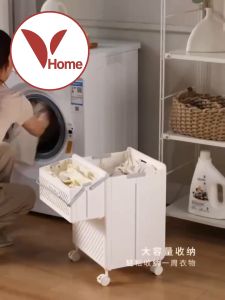 Vhome 🔥สินค้าใหม่🔥ตะกร้าใส่ผ้า ตะกร้าใส่ผ้า ตะกร้าอเนกประสงค์ ตะกร้าพลาสติก ตะกร้าซักผ้าแบบพับได้ ความเหนียวที่ดี
