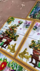 Tranh bình hoa trang trí nhà cửa ốp tường