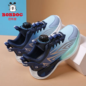 Bobdog Childrens Running Shoes Mesh Upper Lightweight Breathable Boys Sports Sneakers Anti-slip Sole Low Cut Synthetic Leather