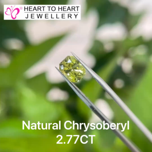 Natural Gemstone Chrysoberyl 2.77CT Emerald Mix cut Lemon Yellow from Sri Lanka