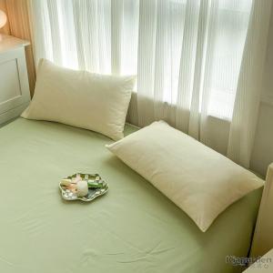 Spring Summer Pure Cotton Bedding Student Dormitory Three-Piece Quilt Cover Single Four-Piece Set Simple Solid Color Bedding