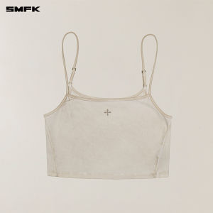 SMFK | Hand-painted Star Same Style Fuzzy Crop Sports Vest
