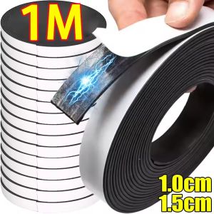 10Rolls Whiteboards Refrigerator DIY Magnetic Tape / Self Adhesive Flexible Magnetic Strips / Flexible Magnet Strip for Fridge DIY Photo Poster Office Rubber Magnets