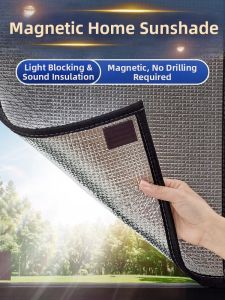 YIMING | Sunscreen Heat Insulation Sunshade Curtain Magnet Adsorption Aluminum Film Thickened