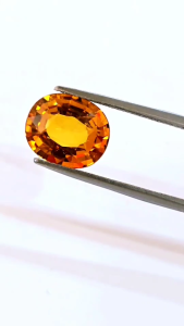Natural Chantaburi Yellow Sapphire Oval Shape 5.08 ct. Rare items Speacial Price Verify Certificate Included
