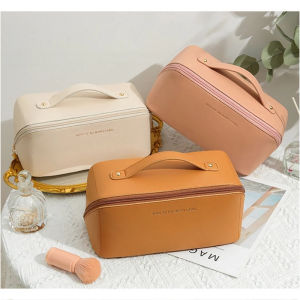 Multifunctional Portable PU Leather Travel Makeup Bag Travel Organizer Toiletry Bag Waterproof Toiletry Bag