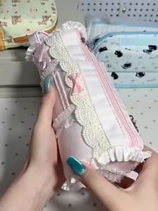 1Pcs Case Student Large Capacity Desktop Storage Stationery Pen Bag Cute Girl