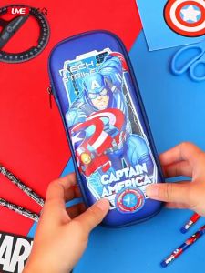 (SG Seller) Disney Marvel Spider-Man Captain America Iron Man Waterproof Childrens Pencil Case Learning Stationery Cartoon Pencil Box Boys Gift