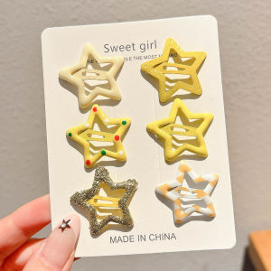 NING ZHOU | Colorful Star Side Hair Clip For Children And Women