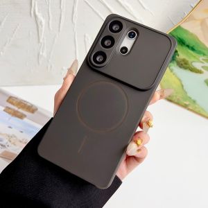 Ultra Thin Matte Clear Armor For Magsafe Charge Phone Case For Samsung S26 S25 S24 Ultra Plus Frosted Translucent Soft TPU Cover
