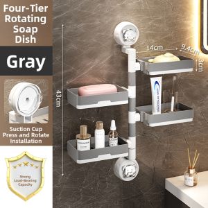 WEIMEIYUAN | Rotatable Wall-mounted Draining Soap Holder