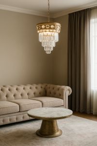 Good jaya lighting lampu gantung crystal LED 3 warna import 40cm
