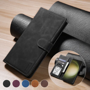Wallet Skin-friendly Card Slot Magnetic Flip Leather Case For Samsung Galaxy S25 Ultra S24 Plus S23 S22 S21 S20 FE S10 S9 S8