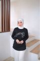 Kaosinn - Atasan Kaos Wanita Nameera motif flower  | Lengan panjang full | Bahan Katun Combed 20s | Bisa Seragaman. 