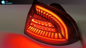 SAGA BLM 2008 DYNAMIC LED REAR TAIL LAMP WITH SIGNAL RUNING (BLACK / RED) 2 PCS / SET