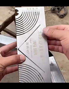 Metal Ruler Square Steel Fold 90 Degree Ruler Angle Line Drawing Circle Square Tube Ruler Durable