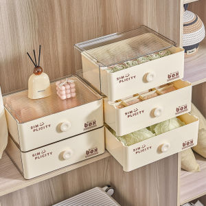 Bedroom Underwear Socks Drawer Type Storage Box Intimate Clothes Organizer Three in One Home Use Closet Storage Solution