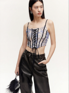 Vero Moda | Fall New Leopard Print Bandage Slim Fit Ladies Top