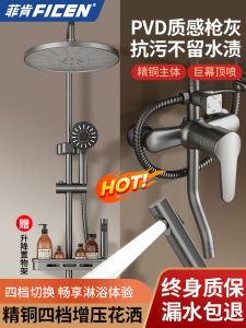 Bathroom Shower Head Set Constant Temperature Boosting Bathing Faucet Home Use Fixed Rotatable Shower Spray Head Kit