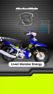STIKER STRIPING VARIASI MOTOR YAMAHA VEGA R NEW 2006/2009 LIVERY MONSTERENERGY