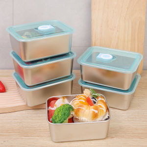 【On Sale】201 Stainless Steel Fresh Keeping Box for Adult Food Storage Container Stainless Lunch Box