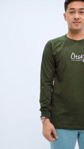 Otsky Kaos Pria Lengan Panjang Lighting Cotton Combed 24s High