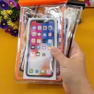 Universal Transparent Mobile Phone Waterproof Bag Pouch Luminous Touchscreen Dry Bag with Seal Lock For Swimming Diving Rafting