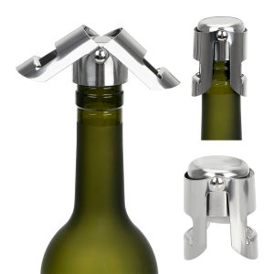 Portable Stainless Steel Champagne Sparkling stopper Sealing Bottle Cap 1PC Wine Beer Bottle Cork Plug