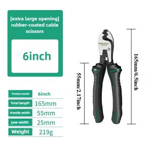 Cable Wire Bolt Cutters Stripping Breaker Cutting Crimping Professional Electrician Pliers Stripper Tools 6/8/10 Inch