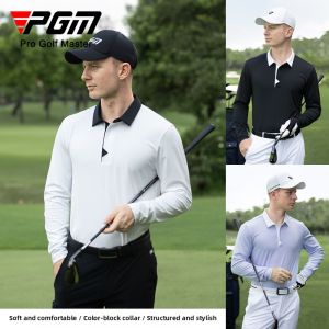 PGM GOLF | Soft Breathable Turn-down Collar Mens Golf Shirt